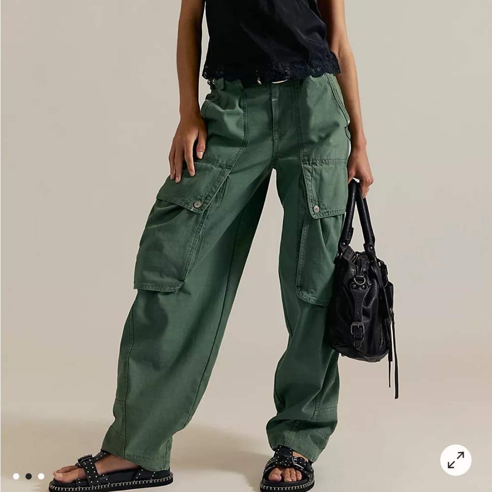 Free People Green Cargo Pants